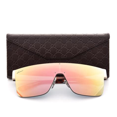 gucci rimless sunglasses shield polarized|Gucci polarized sunglasses men's.